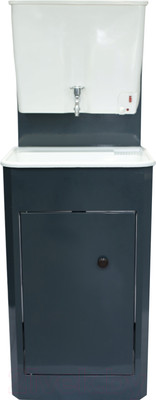 Умывальник для дачи Петромаш С водонагревателем ЭВБО-22 / slkptr091 (мокрый асфальт/мойка пластик)