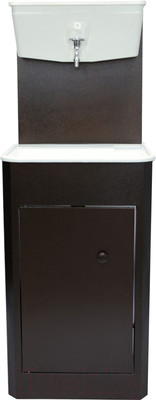 Умывальник для дачи Петромаш С бачком УМ-10 / slkptr11 (античная медь/мойка пластик)