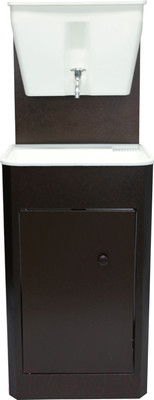 Умывальник для дачи Петромаш С бачком УМ-17 / slkptr13 (античная медь/мойка пластик)