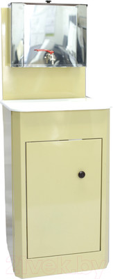 Умывальник для дачи Петромаш С бачком 15Н / slkptr143 (бежевый/мойка пластик)