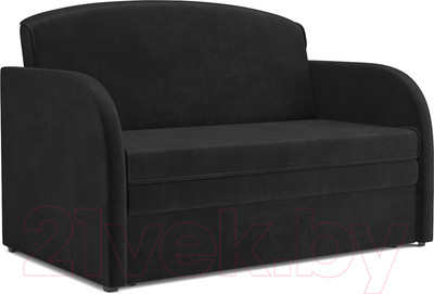 Диван Mebel-Ars Малютка (велюр черный НВ-178 17)