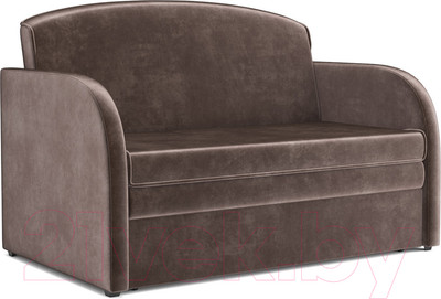 Диван Mebel-Ars Малютка (бархат серо-шоколадный Star Velvet 60 Cofee)
