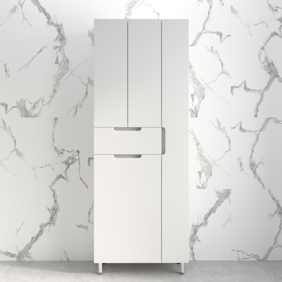 Шкаф-пенал для ванной Style Line Оптима 70 (напольный, корзина, отделение для халата)