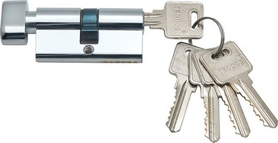 Цилиндровый механизм замка Trodos ЦМВП 60 30/30 (сплав ЦАМ, хром)