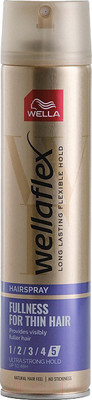Лак для укладки волос Wellaflex Объем для тонких волос супер сильная фиксация (250мл)