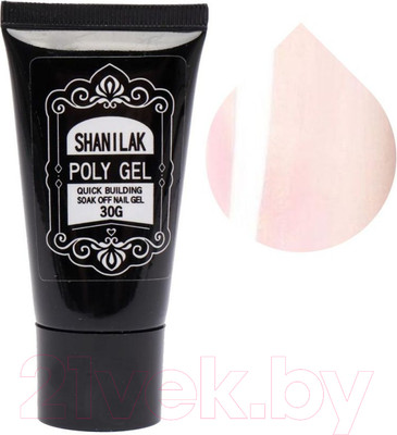 Моделирующий гель для ногтей Shanilak 010 Прозрачный розовый (30г)