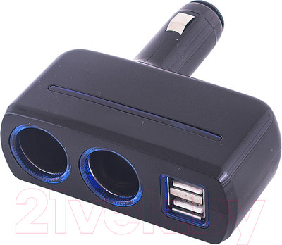 Разветвитель в прикуриватель Skyway S02301019 (черный)