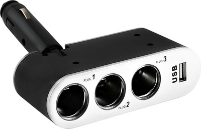 Разветвитель в прикуриватель Skyway SW-1910 / S02301006 (черный)