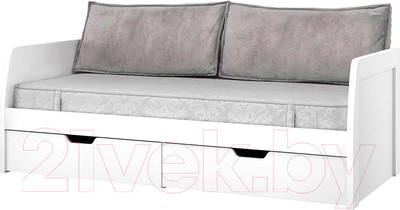 Кровать-тахта Anrex Taurus 90-2 М (белый/дуб вотан)