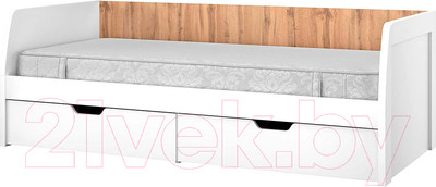 Кровать-тахта Anrex Taurus 90-2 (белый/дуб вотан)