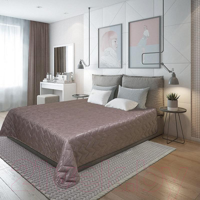 Покрывало Nivasan Модерн 240x240 / P.Md 240-6 (кофейный)