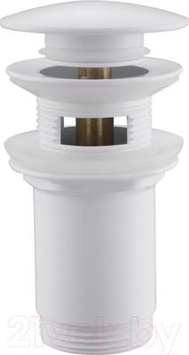 Донный клапан Abber AF0010W (с переливом, белый)