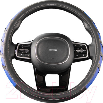 Оплетка на руль Skyway Eco Combo 2 M / S01102065 (черный/синий)