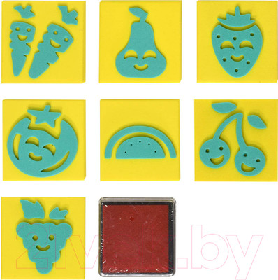 Набор штампов для творчества Каляка-Маляка Фрукты и овощи / ШКМ-У