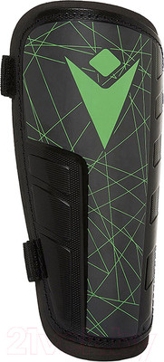 Щитки футбольные Macron Lister JR 5023072-NGRN-JR (черный/зеленый)
