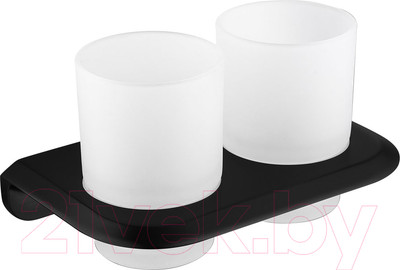 Набор стаканов для зубной щетки и пасты Abber Nord AA1557B (черный матовый)