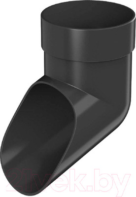 Слив трубы водосточной Технониколь Оптима 073468 (черный)