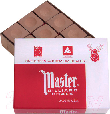 Мел для бильярда Tweeten Master А12 (12шт, золото)