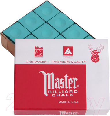 Мел для бильярда Tweeten Master А12 (12шт, зеленый)