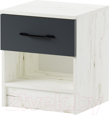 Прикроватная тумба Памир Беатрис (крафт белый/антрацит)