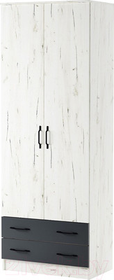 Шкаф Памир Беатрис Дуэт (крафт белый/антрацит)