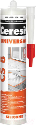 Герметик силиконовый Ceresit CS 8 Универсальный (280мл, белый)