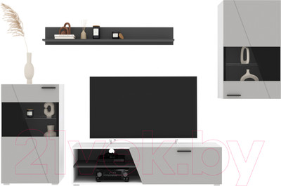 Горка Интерлиния Neo-6 без подсветки (белый платинум/грей)