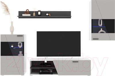 Горка Интерлиния Neo-6 с подсветкой (белый платинум/грей)