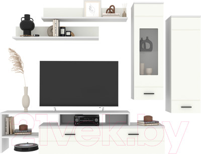 Горка Интерлиния Neo-7 без подсветки (белый платинум/белый)