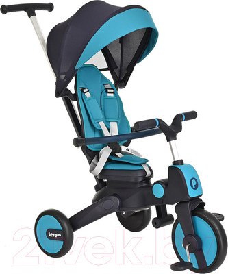 Трехколесный велосипед с ручкой Pituso Leve Lux / S03-2-Ice (синий)