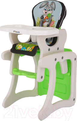 Стульчик для кормления Pituso Carlo Зайчик / HB-GY-04 (зеленый)