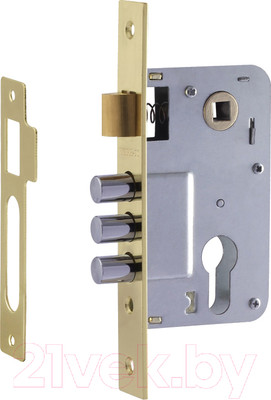 Корпус врезного замка Нора-М КЗВР-120 (золото)