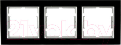 Рамка для выключателей и розеток Mutlusan Elitra 2170 814 1392 (черное стекло)