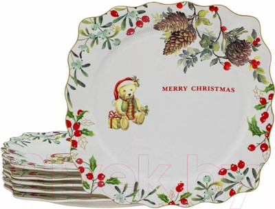 Набор тарелок Lenardi Новогодний 205-345 (6шт)