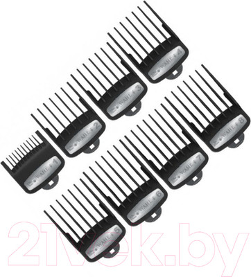 Набор насадок к машинке для стрижки волос Wahl 3171-500 (8шт, черный)