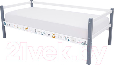 Кровать-тахта детская Бельмарко Svogen / 1354 (графит/белый, мишки)