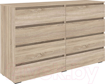 Комод Кортекс-мебель Бари 160 8ш (дуб сонома/дуб сонома/дуб сонома)
