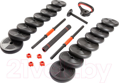 Набор гантелей разборных Ametist Со штангой и гирями 6в1 (30кг)