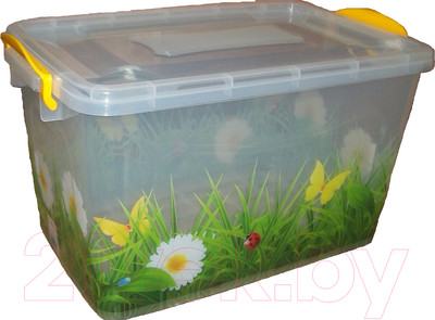 Контейнер для хранения Росспласт Трава (50л, прозрачный)