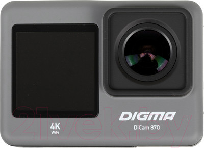 Экшн-камера Digma DiCam 870 / DC80C (серый)