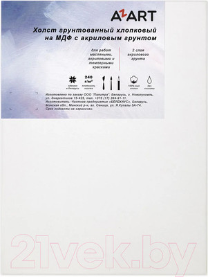 Холст для рисования Azart 50x60см / AZ425060 (хлопок)