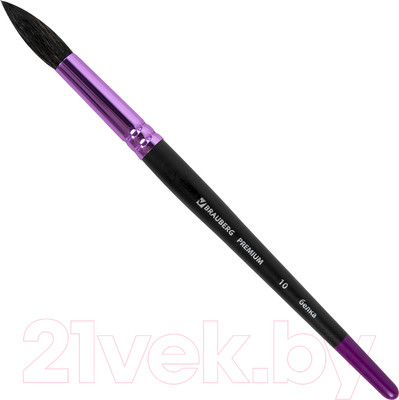 Кисть для рисования Brauberg Premium. Белка №10 / 200979 (круглая)