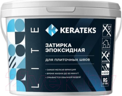 Фуга эпоксидная Kerateks Lite С87 (2.5кг, темно-серый)