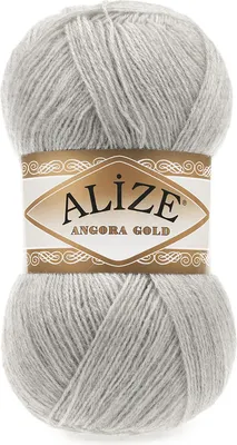 Пряжа для вязания Alize Angora Gold 20% шерсть, 80% акрил 652 / 3296131 (550м, пепельный)