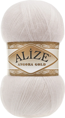 Пряжа для вязания Alize Angora Gold 20% шерсть, 80% акрил 599 / 2930661 (550м, слоновая кость)
