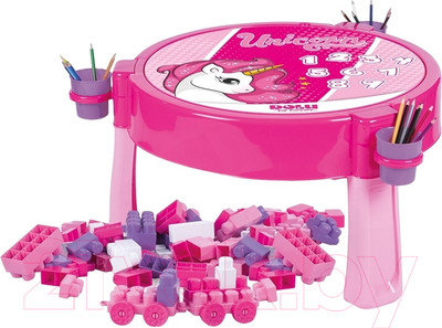Развивающий игровой стол Dolu Unicorn JumBloks с конструктором / 2572