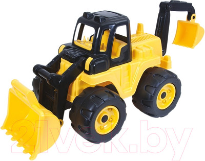 Экскаватор игрушечный Dolu Mega с грейдером и ковшом / 7033
