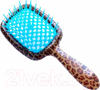 Расческа-массажер Janeke Superbrush SP230 MAC (леопард/бирюзовый)