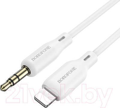 Кабель Borofone BL18 Lightning - Jack(M) (1м, белый)