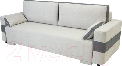 Диван KRONES Цезарь 1 (шенил, светло-серый/графит)